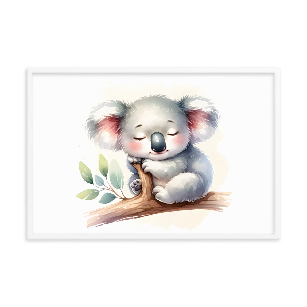 Baby Koala in Watercolors Framed Poster