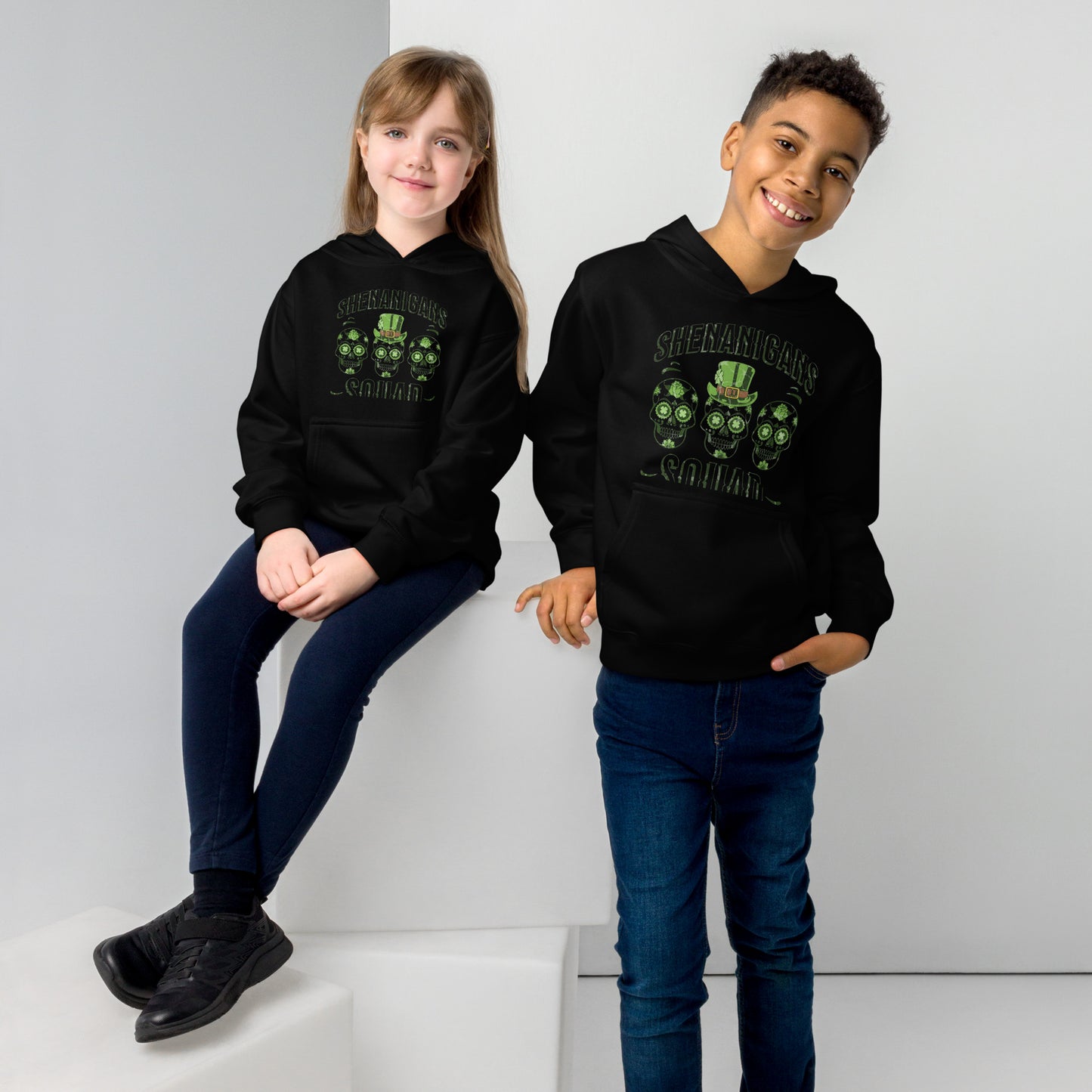 Shenanigans Squad St. Patrick's Day Kids fleece hoodie