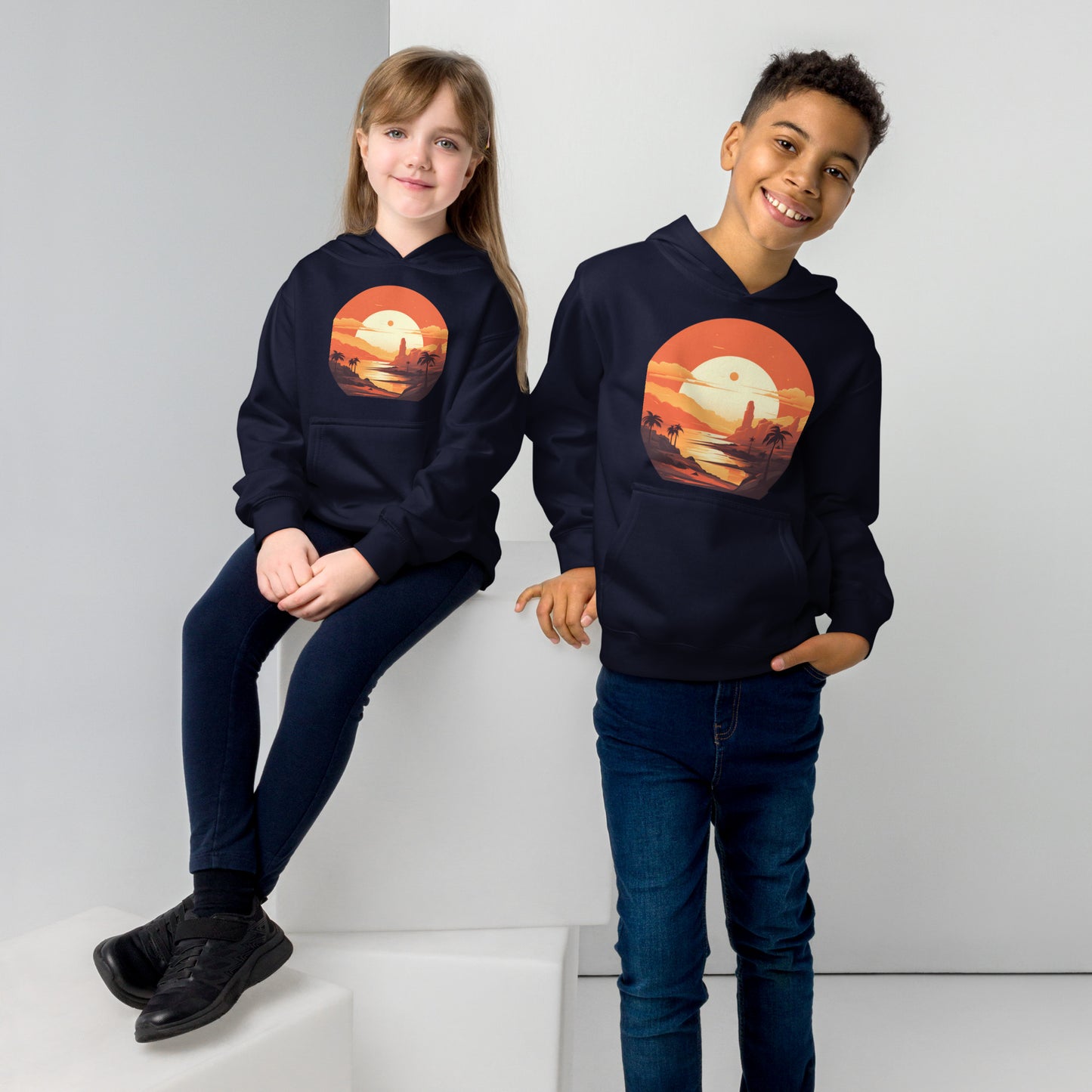 Desert Planet in a Far Away Galaxy kids Fleece Hoodie Var1