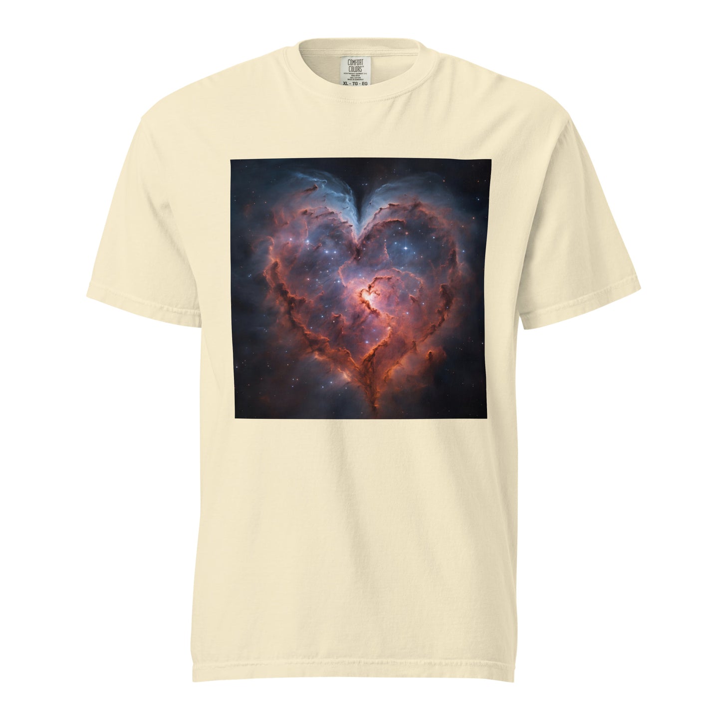 Heart Nebula Valentine's Day Unisex garment-dyed heavyweight t-shirt