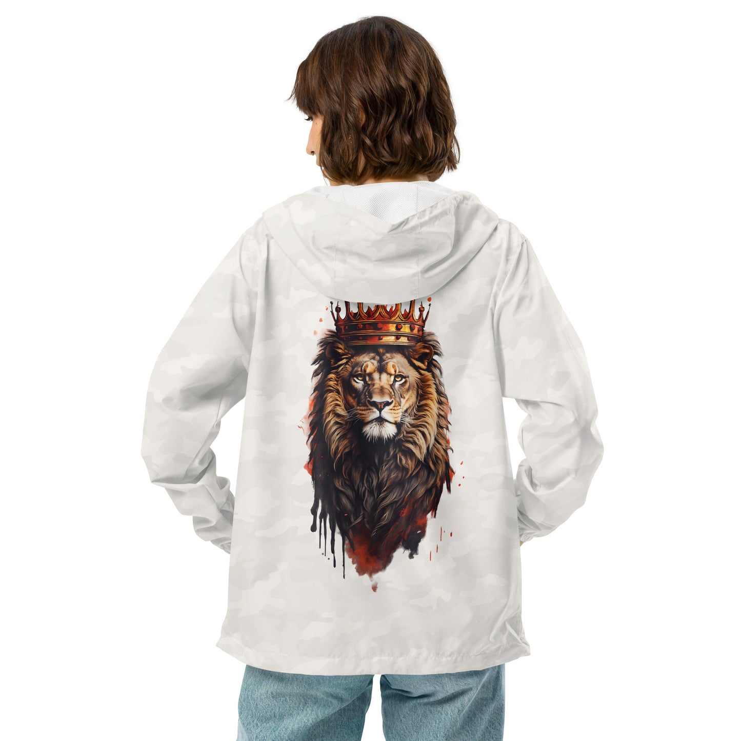 Burns Within Lion Unisex lightweight zip up windbreaker