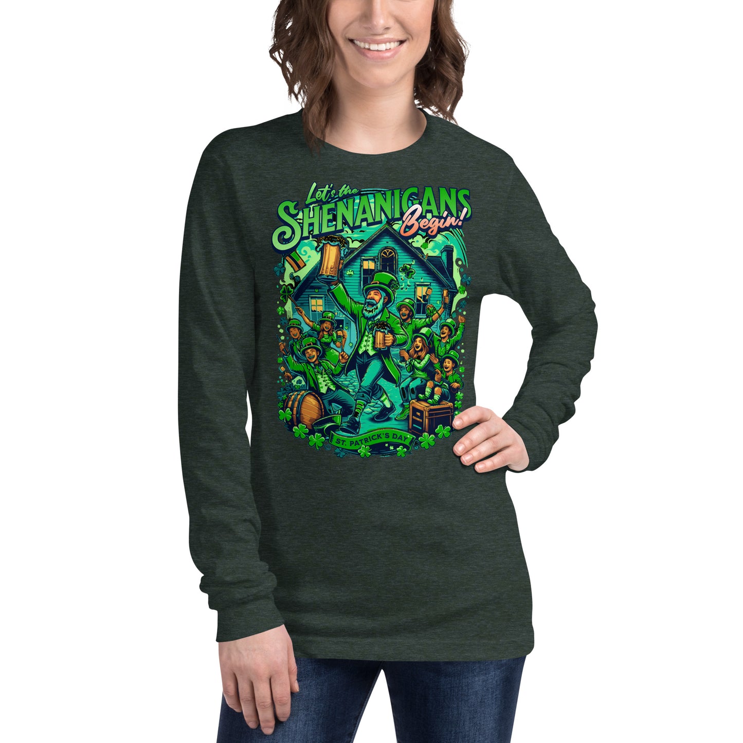 Let The Shenanigans Begin St. Patrick's Day Unisex Long Sleeve Tee