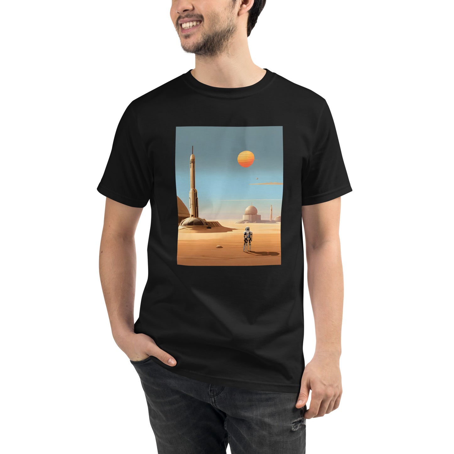 Lone Survivor on a Desert Planet in a Galaxy Far Away Organic T-Shirt